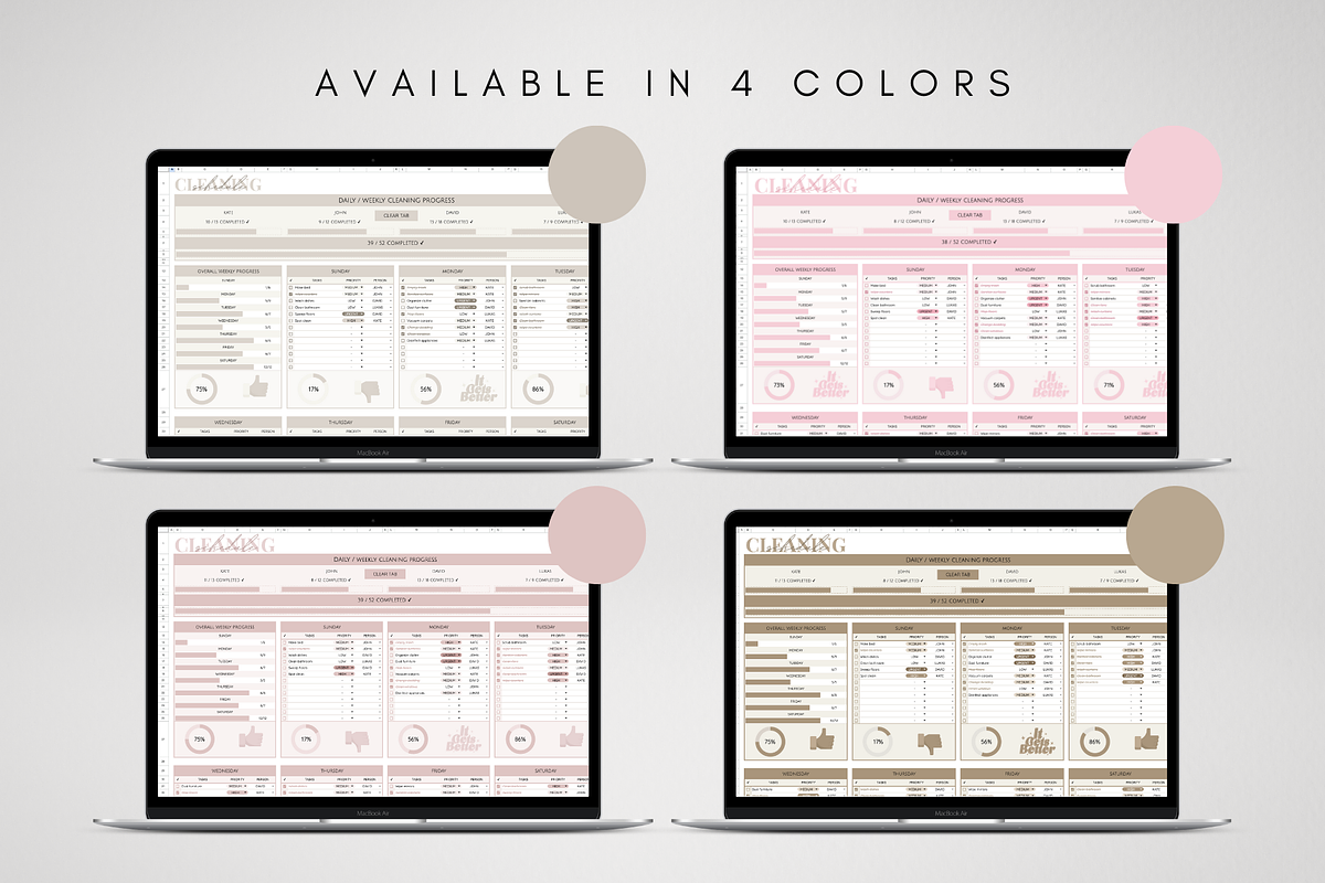 Editable Cleaning Planner Template, a Templates & Theme by BRANDcontent (Photo 7 of 7)