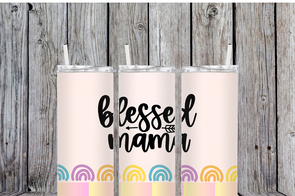Blessed Mama 20oz Tumbler Png Bundle, an Object Illustration by MIRoots Design Studio (Photo 2 of 7)