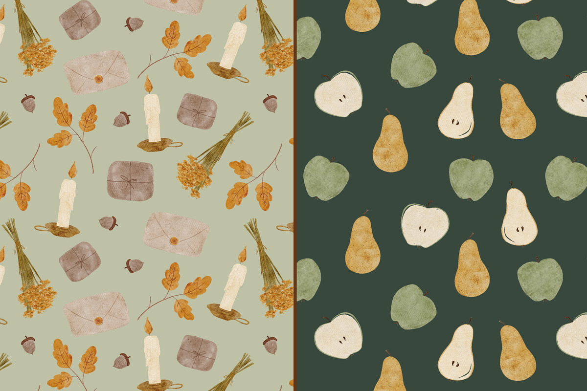 Cozy Autumn | Cliparts and Patterns, an Object Illustration by OkPen (Photo 12 of 18)
