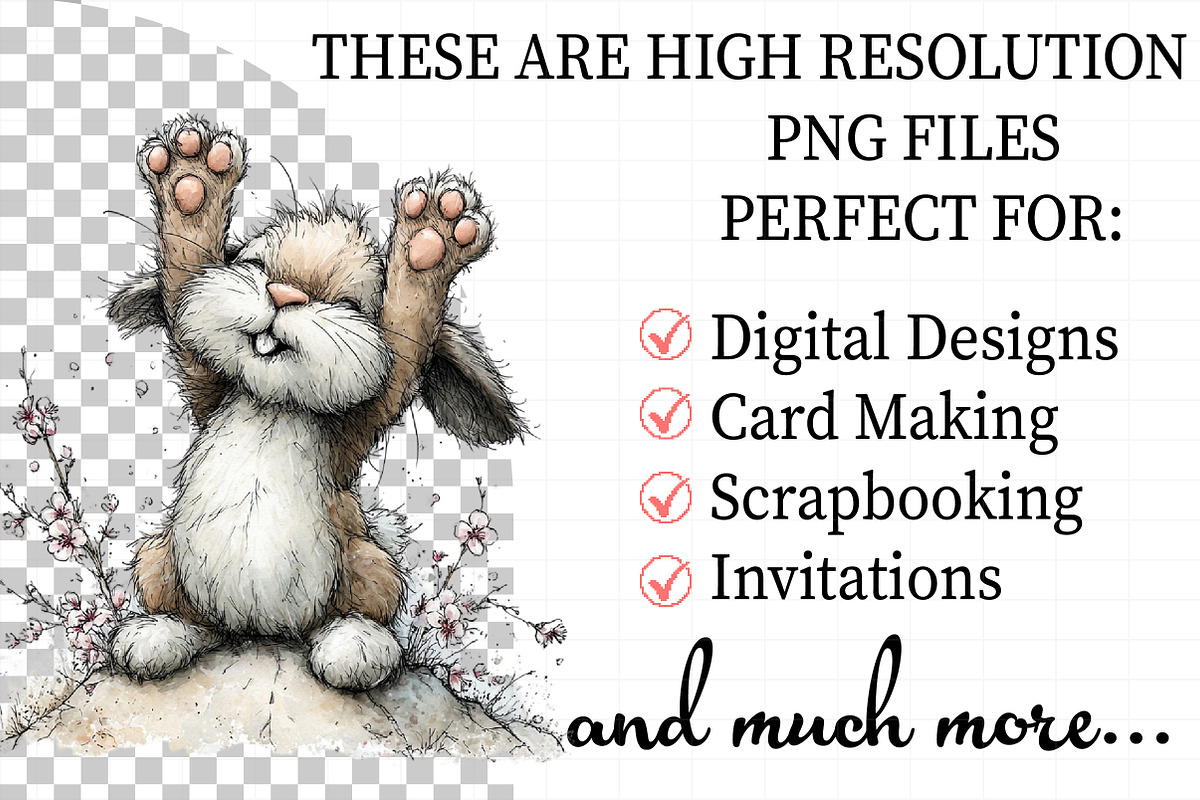 Whimsical Easter Bunny Clipart, an Illustration by Daily.Designs (Photo 2 of 7)