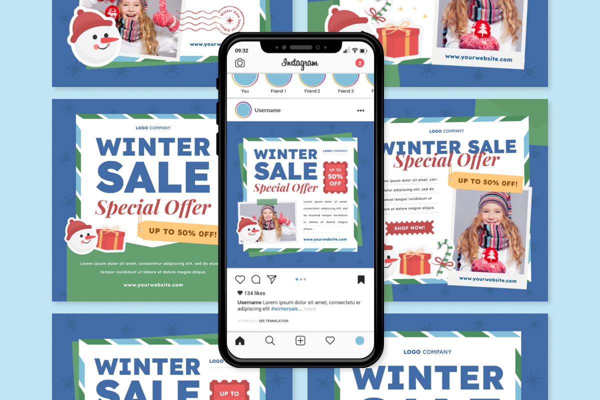 Winter Sale Social Media Post, a Social Media Template by twinstd (Photo 3 of 3)