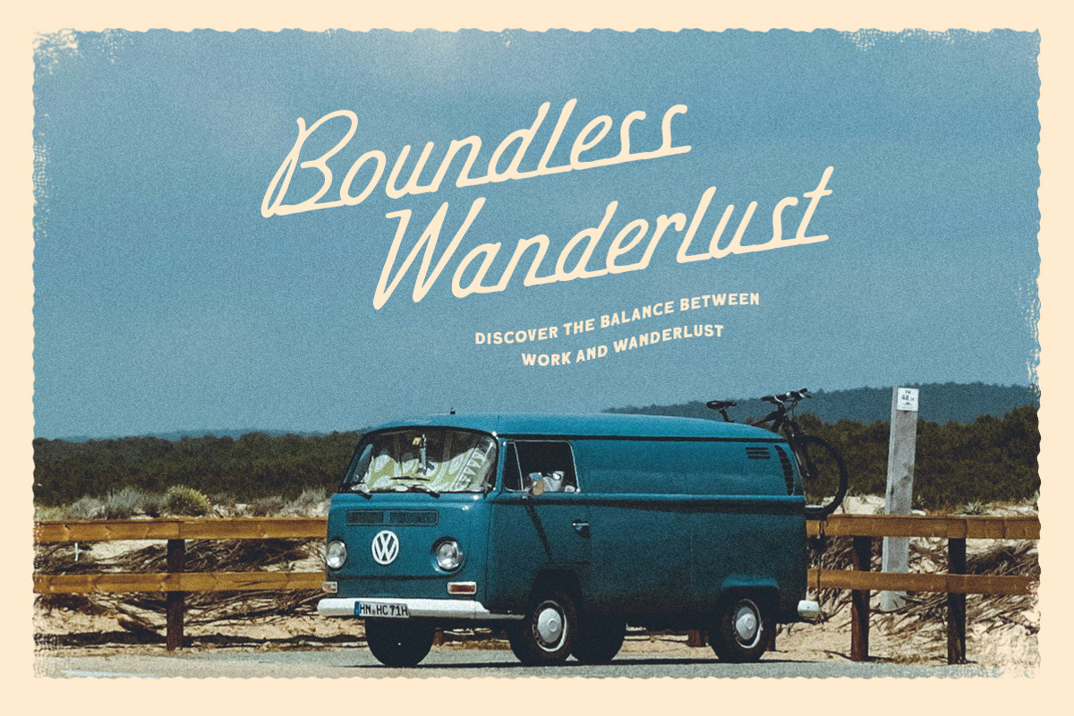 Hustle Trip Vintage Monoscript, a Script Font by Letterhend Studio (Photo 9 of 9)