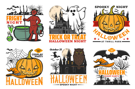 Halloween icons, an Illustration by Vector Tradition