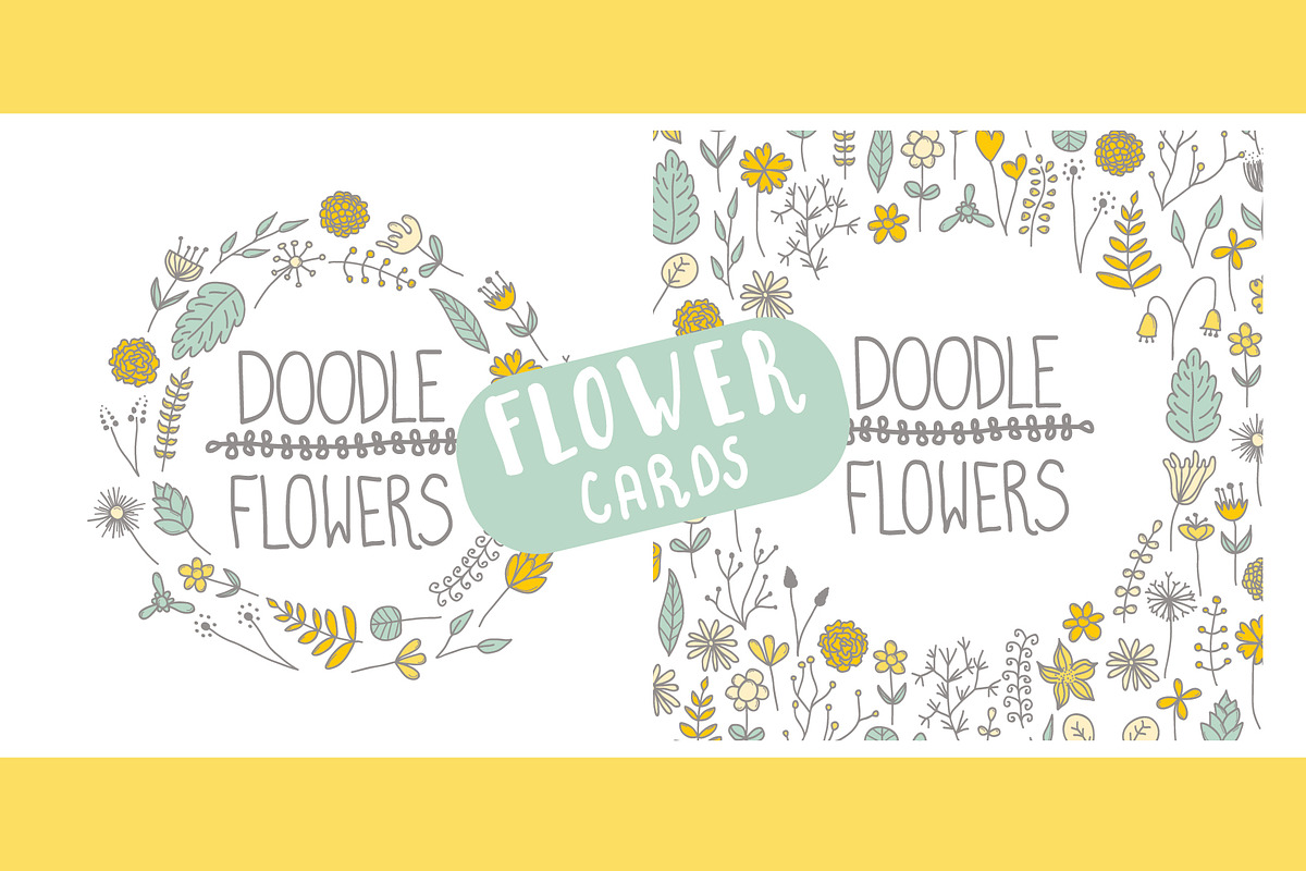 Doodle flowers bundle, a Pattern Graphic by altanaka (Photo 3 of 3)