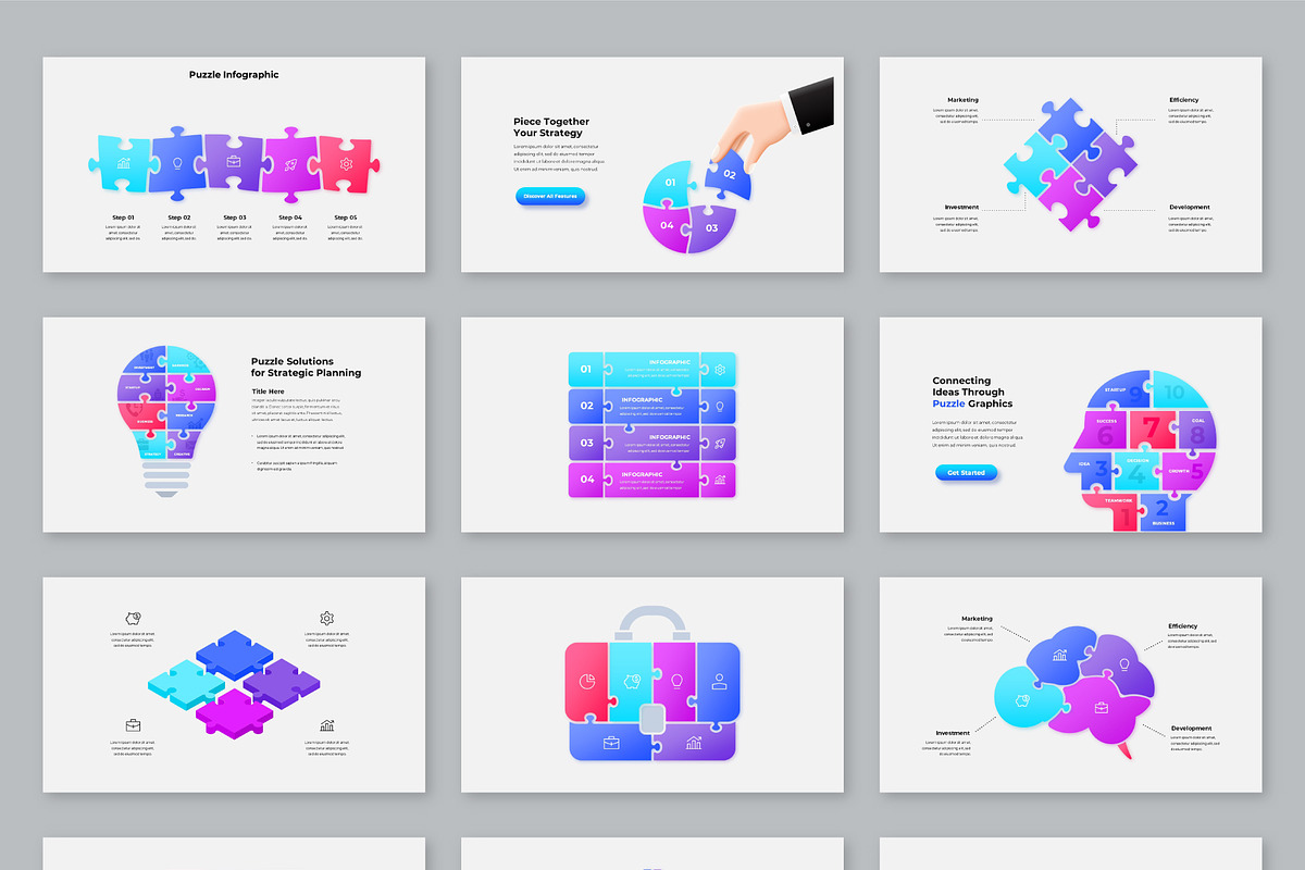 Animated Puzzle Infographic Slides, a Presentation Template by Abert (Photo 6 of 10)