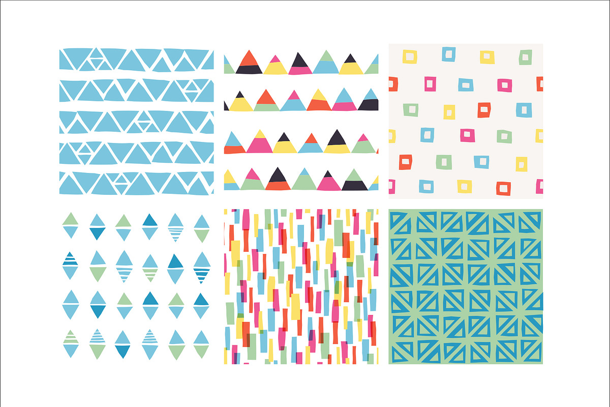 Color geometric seamless patterns, a Pattern Graphic by Magnia (Photo 8 of 9)