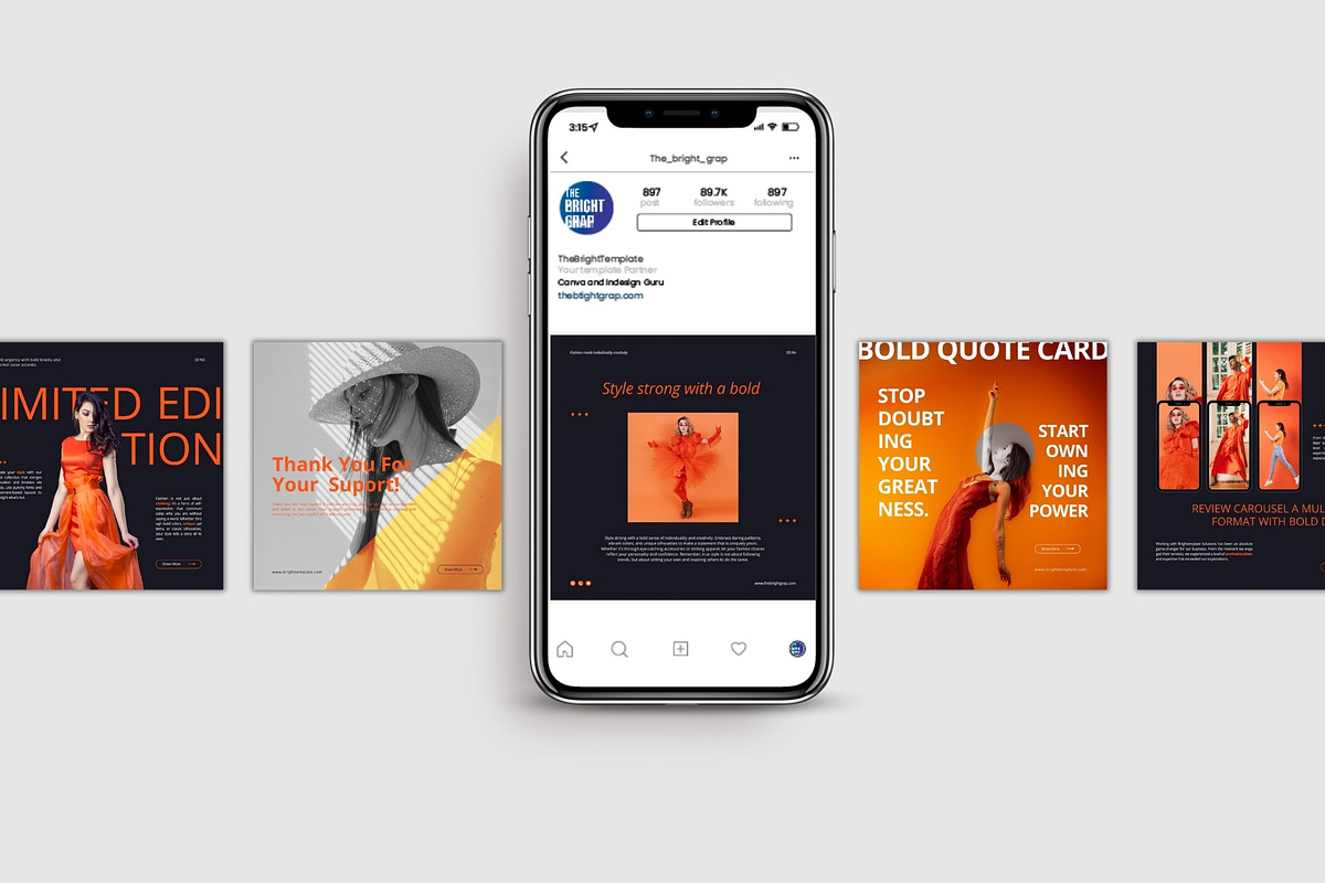 150 Animated Canva Instagram Bundle, a Social Media Template by TheBrightGrap (Photo 5 of 12)