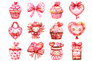 Cute Valentine Clipart, an Illustration by SinaCreation (Thumbnail 2 of 7)