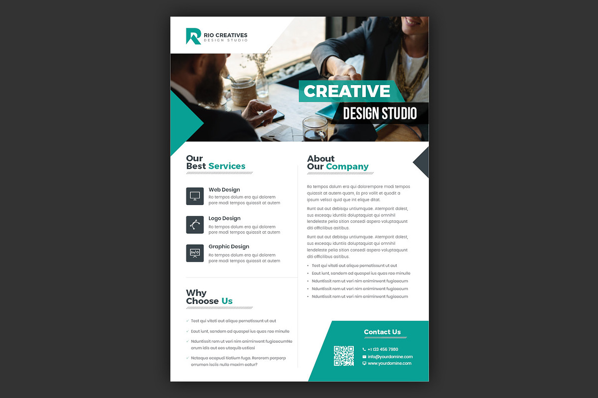 Business Flyer Template InDesign, a Flyer Template by Advaita Printables (Photo 2 of 4)