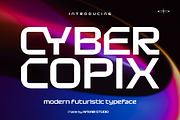 Cyber Copix - Futuristic Sci-Fi Font, a Sans Serif Font by Afkari Studio (Thumbnail 1 of 10)