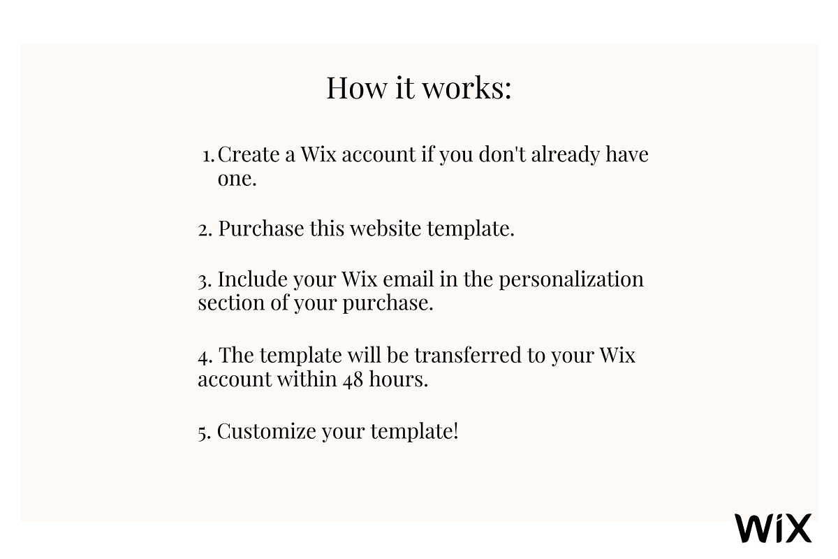 Wix Website Template Olivia, a Websites & App Template by Joanna Lane Designs (Photo 5 of 5)