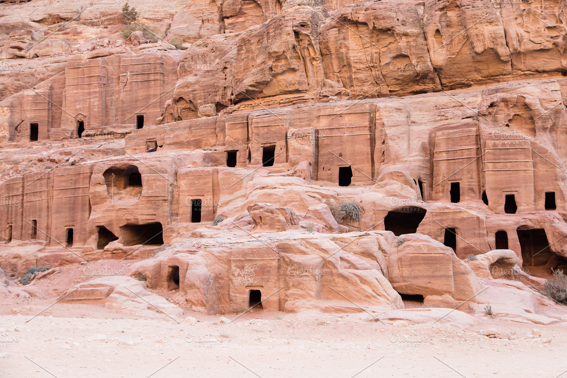 Petra Cave Homes, an Architecture Photo by Kunkel Adventures