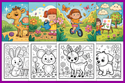 Floral Doodle Spring Coloring Pages, a Decorative Illustration by Coco Bloom (Thumbnail 4 of 5)
