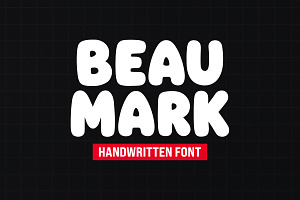 Beau Mark - Handwritten Bubble Font, a Handwritten Font by Jozoor