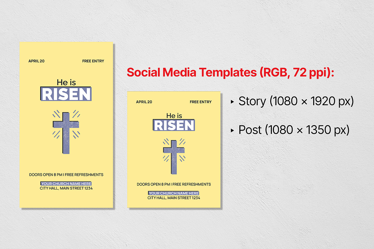 Easter Church Flyer, a Print Template by Chist Design (Photo 3 of 4)