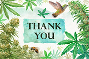 Watercolor Marijuana Set, a Healthcare Illustration by Graphobia (Thumbnail 9 of 9)
