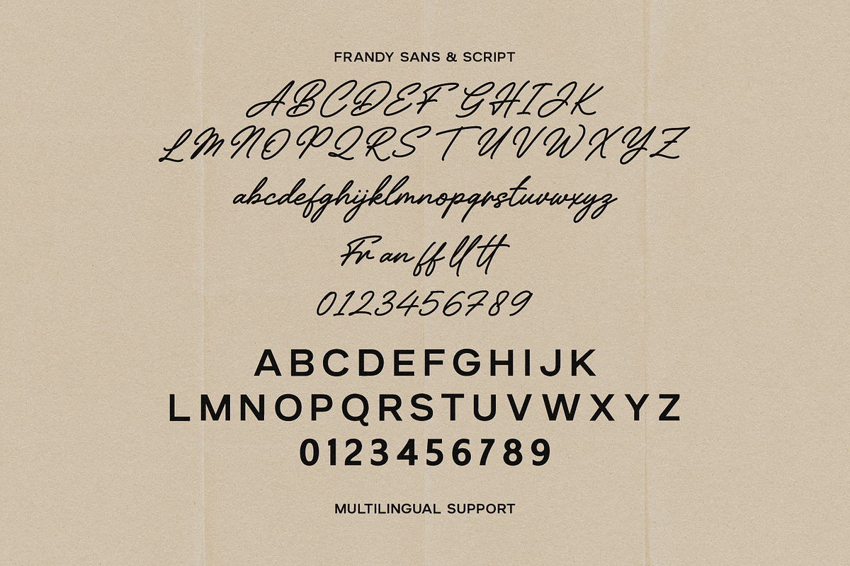 Frandy Font Duo Script Sans Serif, a Script Font by Maulana Creative (Photo 6 of 7)