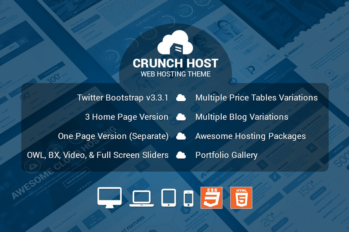 CrunchHost Responsive HTML Template, a Bootstrap Template by CrunchPress