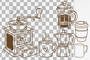 Coffee Lover PNG Clipart Bundle, a Seasonal Illustration by Daily.Designs (Thumbnail 2 of 4)