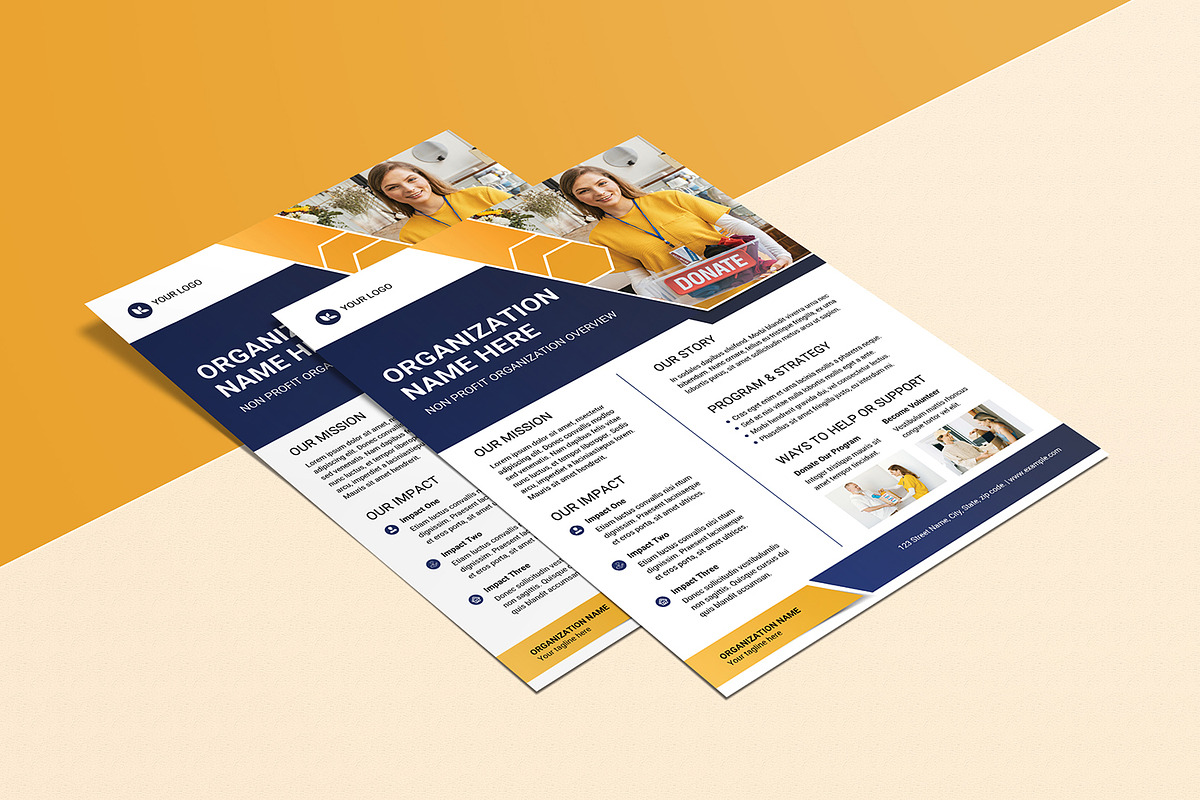 Organization Fact Sheet, Psd & Word, a Flyer Template by retrographix (Photo 3 of 5)