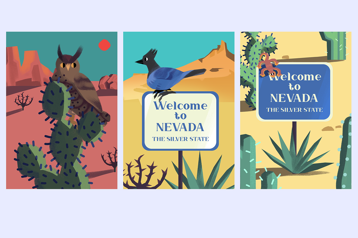 NEVADA. Scene & Posters Bundle, an Animal Illustration by Schumacher Shop (Photo 5 of 11)
