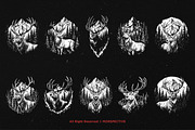 10 Bundle Dark Art Mountain Deer, an Illustration by Morspective (Thumbnail 6 of 7)