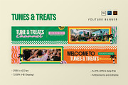 Tunes & Treats - Youtube Banner, a Social Media Template by StreaksideStd (Thumbnail 1 of 3)