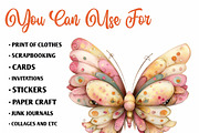 Whimsical Spring Butterfly Clipart, an Illustration by CreationArt (Thumbnail 5 of 10)