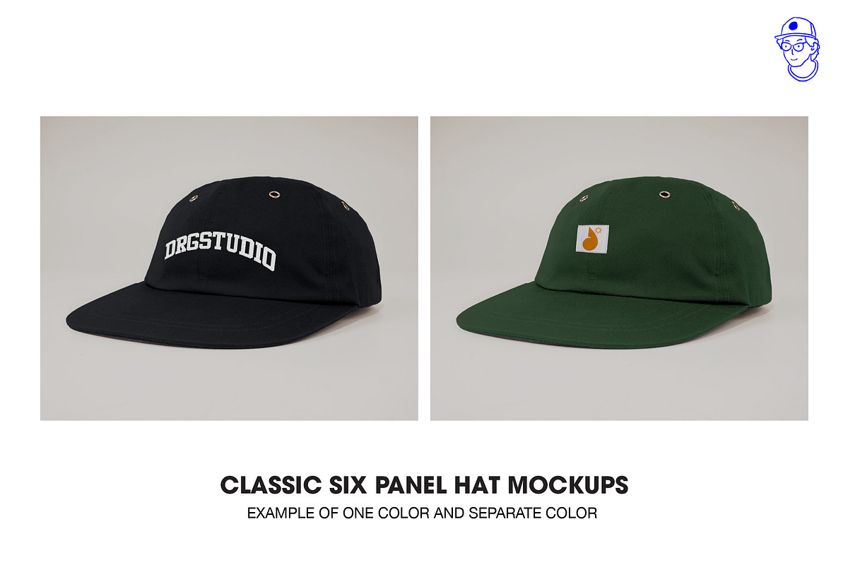 Classic Six Panel Hat Mockups, a Hat Mockup by made_by_nope (Photo 4 of 7)