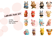 Labubu Bunny PNG Image Set, an Animal Photo by Threestudio (Thumbnail 2 of 6)