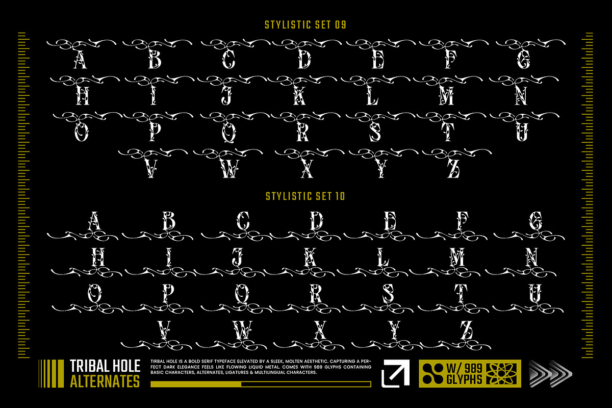 Tribal Hole Typeface, a Serif Font by alit design (Photo 19 of 20)