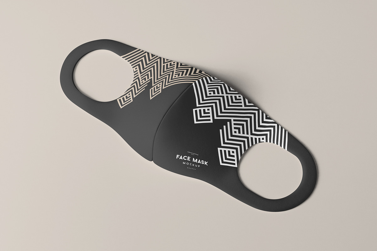 Face Mask Mock-up 3, a Mask Mockup by Yogurt86 (Photo 6 of 12)
