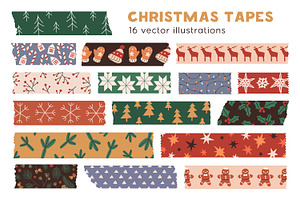 Christmas decorative washi tapes set, a Decorative Illustration by Good Studio