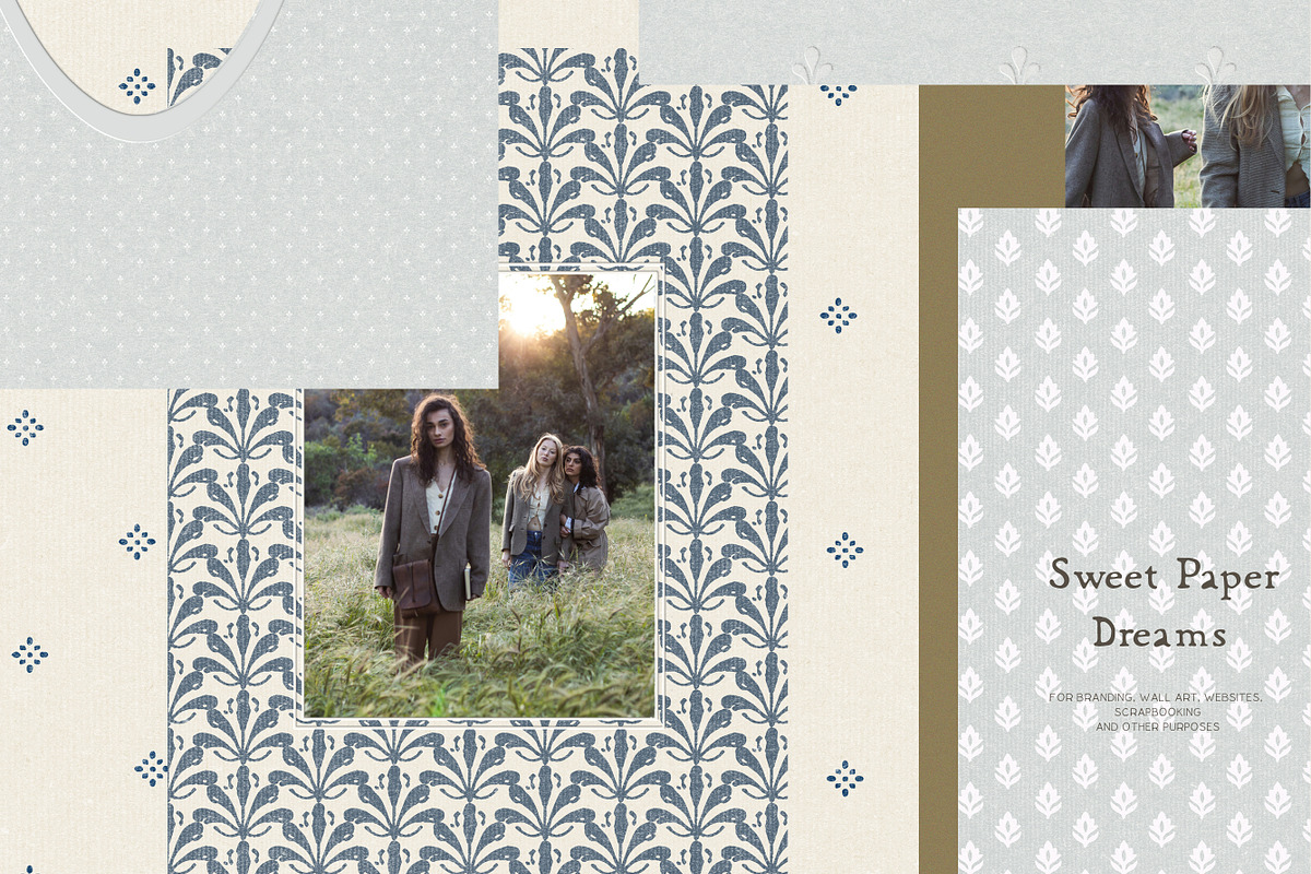 Nostalgic Cottagecore Patterns, a Background Graphic by Laras Wonderland (Photo 12 of 14)