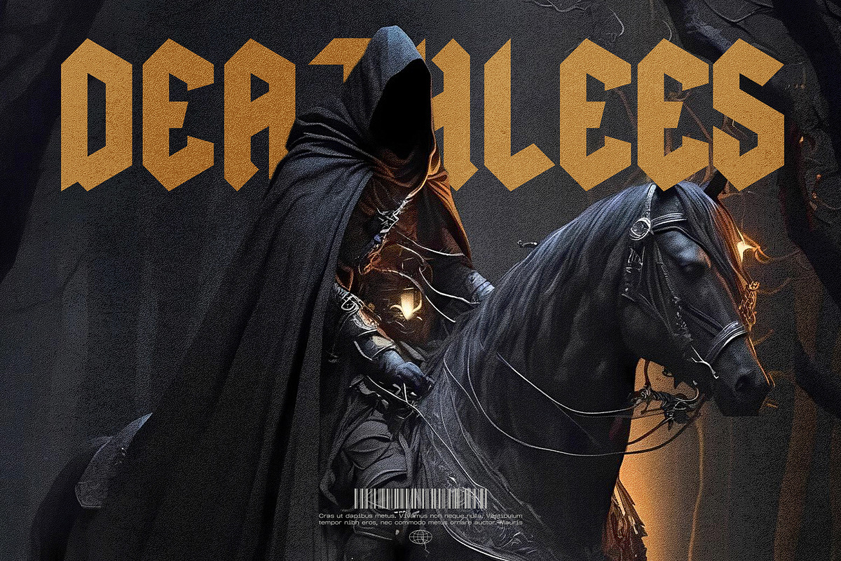 GRIND MODERN BLACKLETTER METAL FONT, a Blackletter Font by dansdesign (Photo 6 of 7)