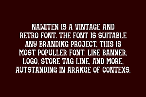 Nawiten - Vintage & Retro Font