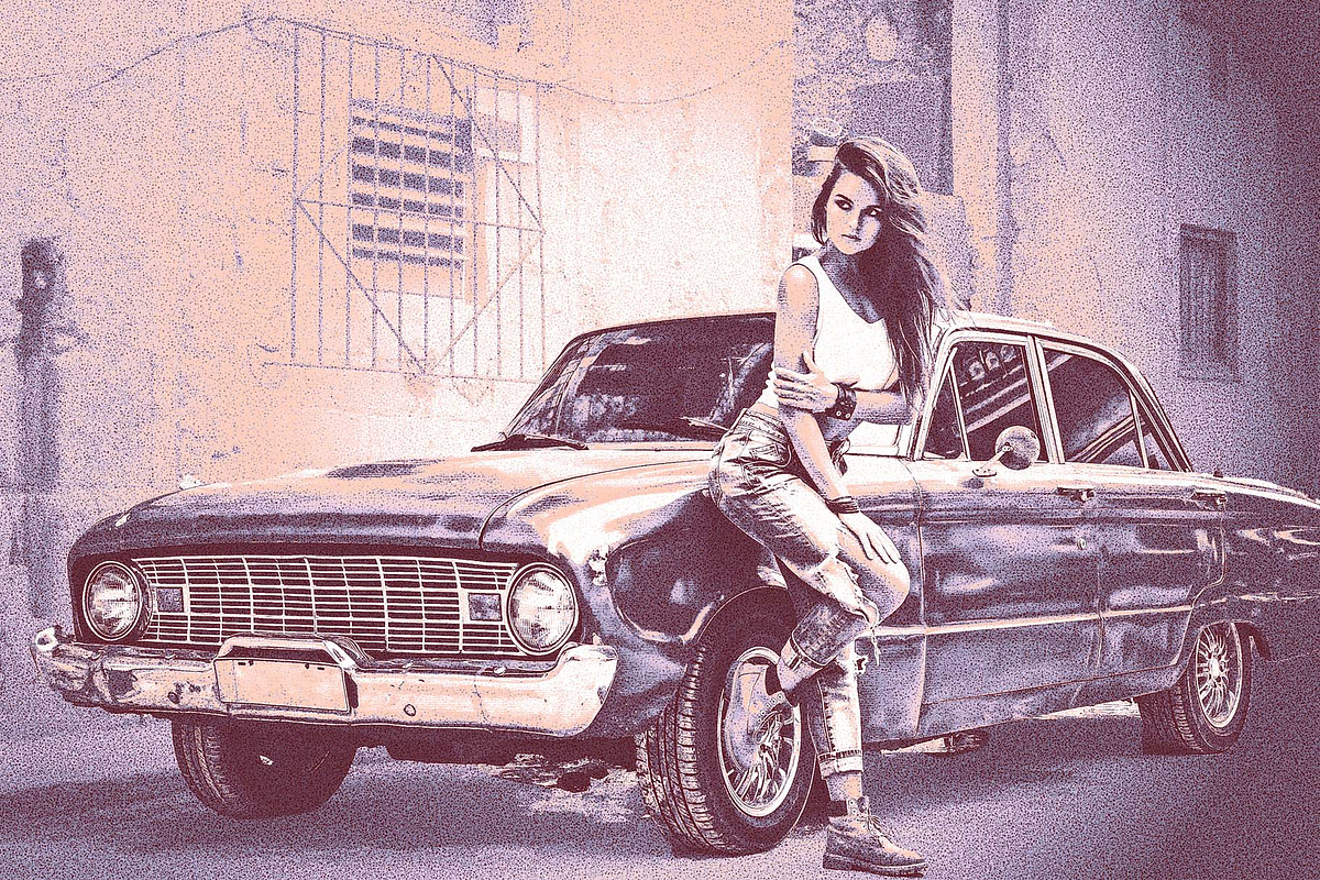 Retro Shader Effect Photoshop Action, an Action Add-On by MRI STUDIO (Photo 5 of 13)