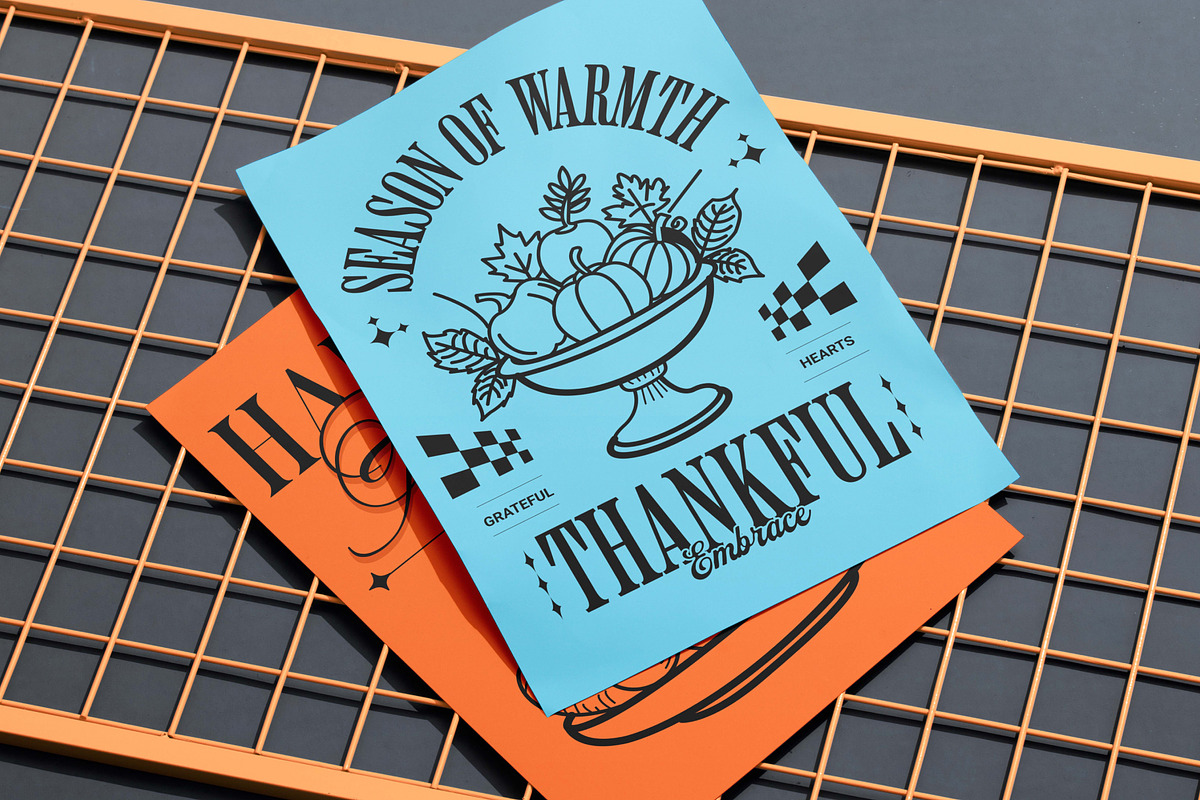 Cute Thanksgiving Doodles Set, an Outline Icon by Brickclay (Photo 5 of 9)