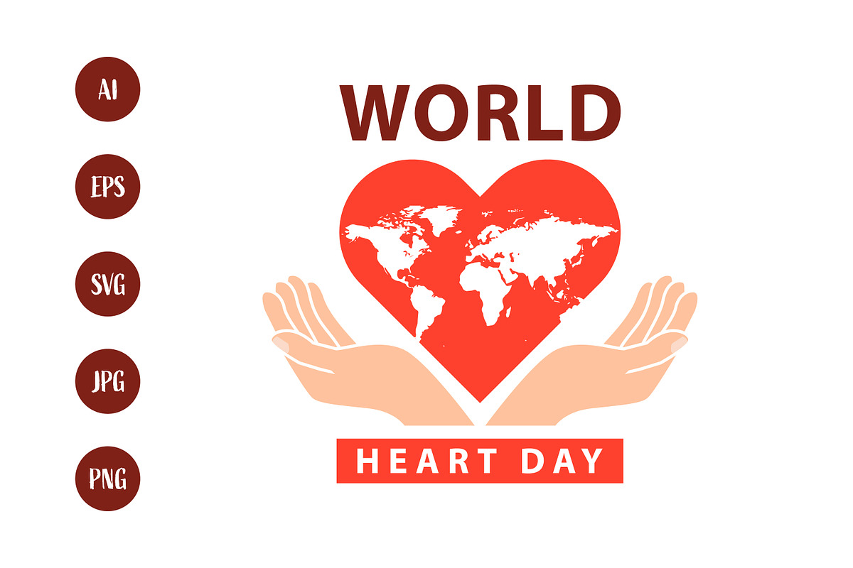 World Heart Day Global Health, a Healthcare Illustration by Saba Vector (Photo 1 of 3)