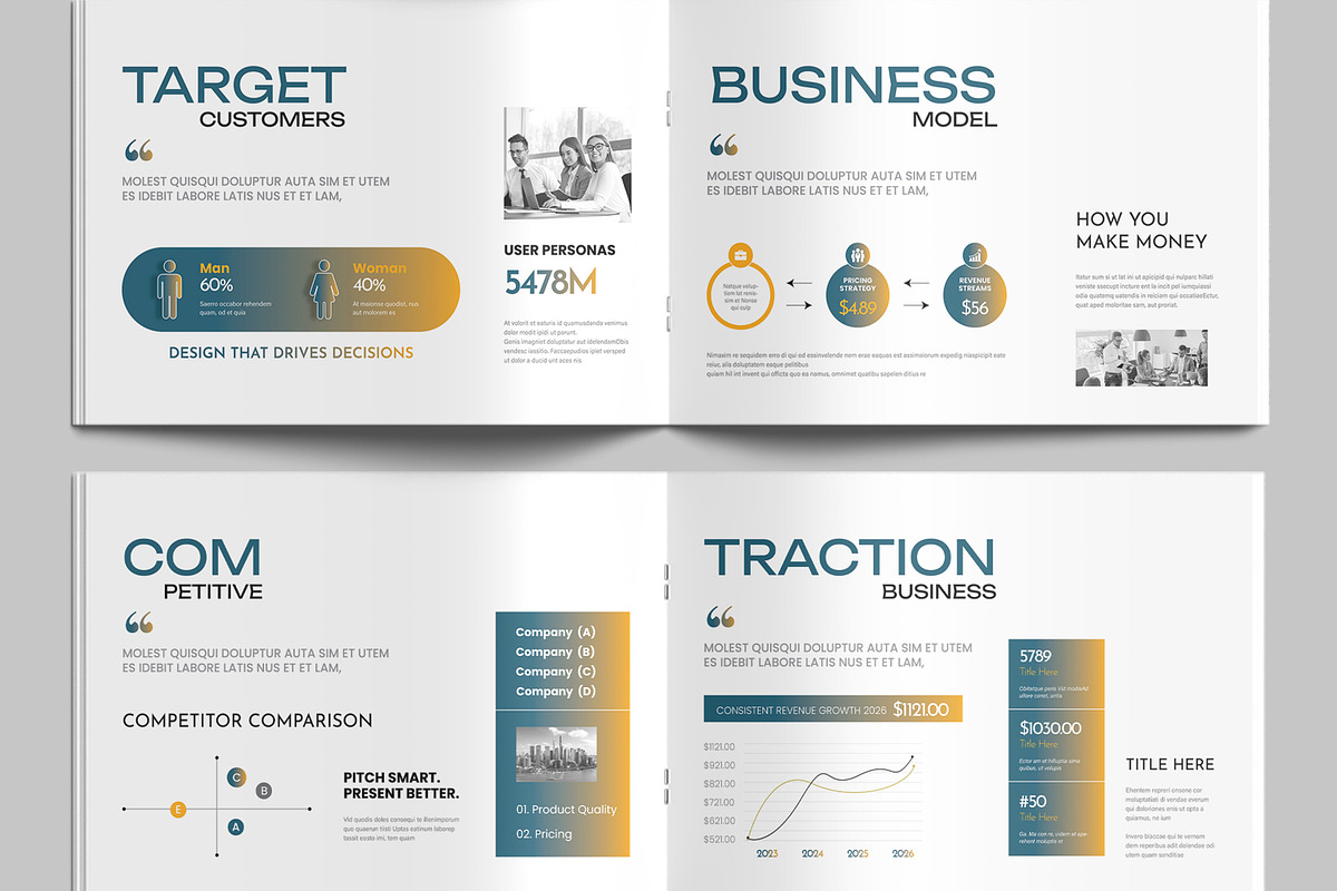 Pitch Deck Brochure Template, a Brochure Template by MightyDesign (Photo 5 of 9)
