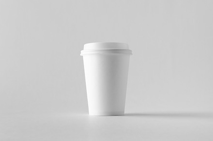 12 oz white coffee paper cup mocku stock photo containing advertising and, a Food & Drink Photo by Shablon