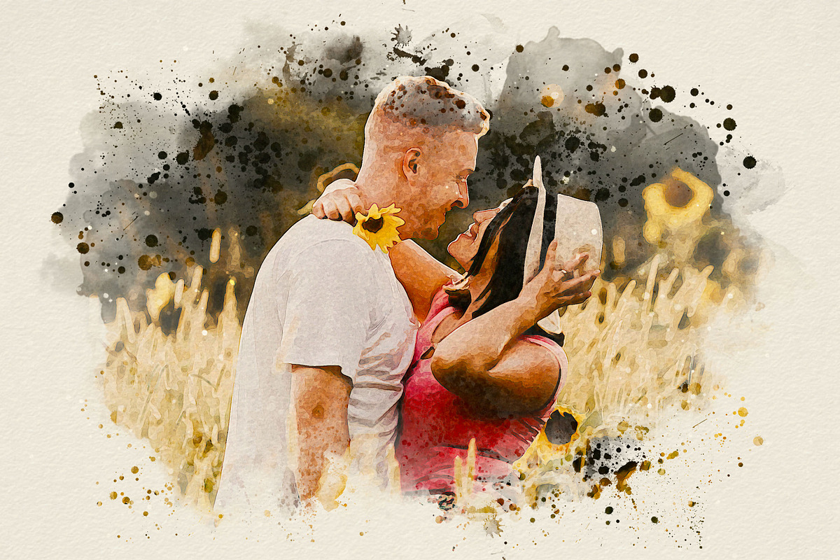 Realistic Watercolor Splatter Effect, an Action Add-On by liptouse (Photo 10 of 10)