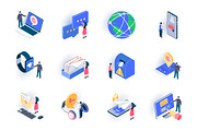 Unique Isometric Icons Pack, an Outline Icon by alexdndz (Thumbnail 5 of 21)