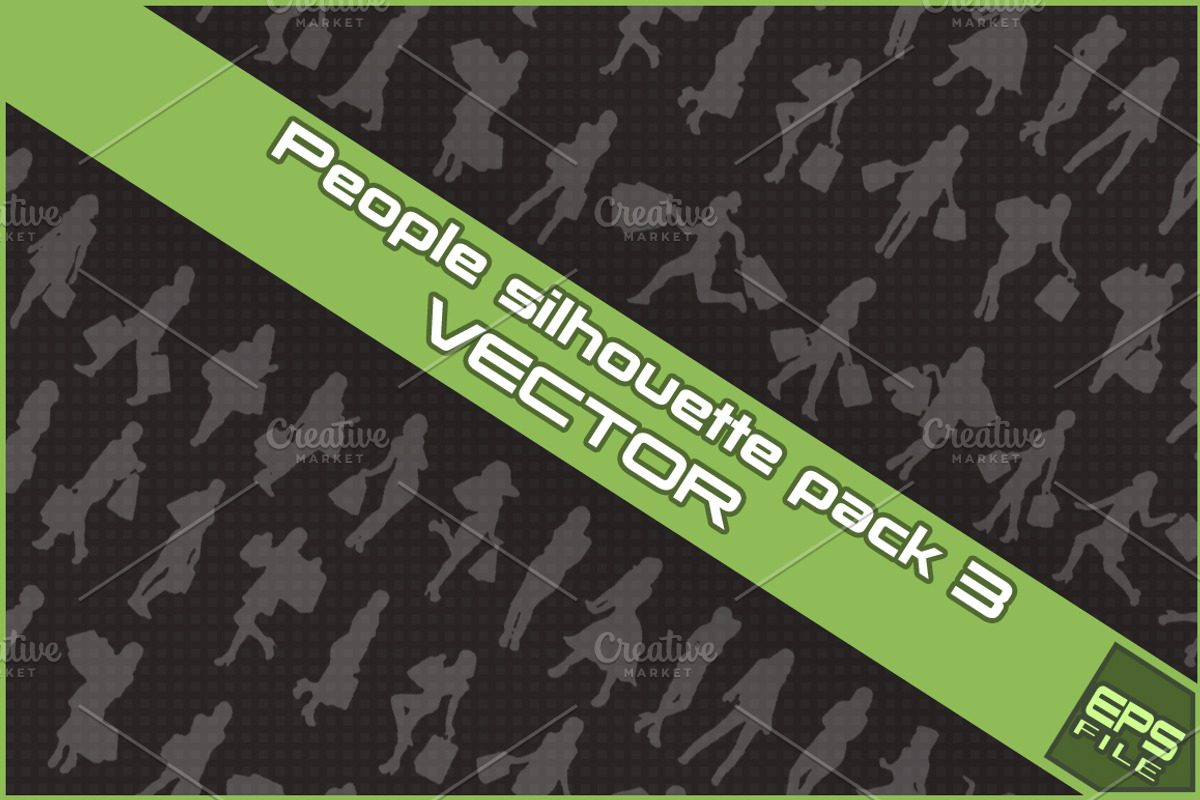 People silhouette VECTOR pack 3, a Person Illustration by stallfish's art store (Photo 1 of 2)