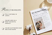 Wedding Newspaper Program Template, a Stationery Template by Matisse Studio (Thumbnail 3 of 8)