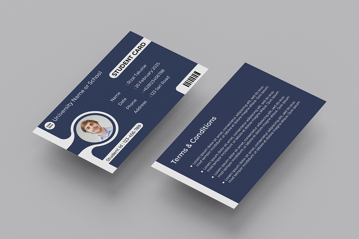 Student Card Template Bundle 1, a Card Template by takuloerizal (Photo 2 of 4)
