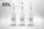 Clear Bottle with Crown Cork Mockup, a Cups & Container Mockup by INCDesign (Thumbnail 8 of 9)