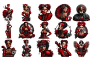 Gothic Steampunk Woman Clipart, an Illustration by DreamArtGraphic (Thumbnail 3 of 4)