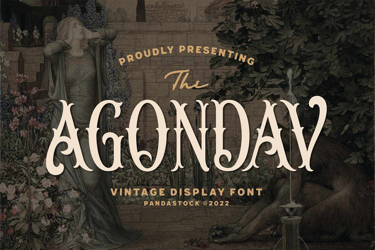 Agondav - Victorian Vintage Font, a Blackletter Font by Imoodev (Photo 1 of 5)