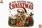 Funny Skeleton Christmas Png, a Seasonal Illustration by Sublimation Artist (Thumbnail 1 of 9)